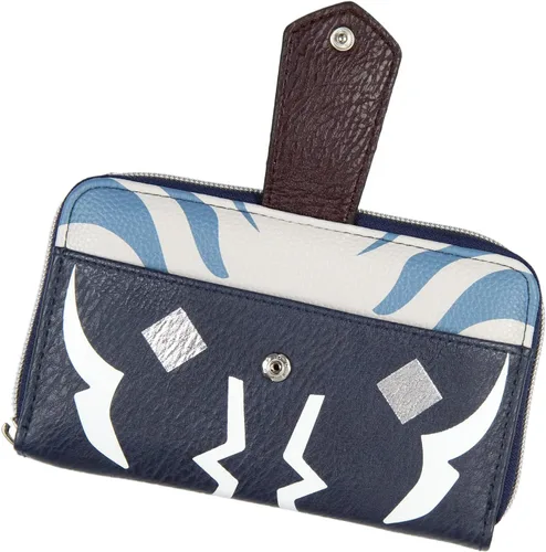 Vista 4 de Star Wars Ahsoka Tano - Cartera con cierre de cremallera completa con bolsillo técnico y correa para la muñeca