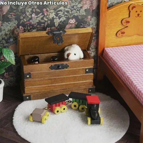 Vista 3 de Odoria 1/12 caja de pecho miniatura accesorios de decoración de casa de muñecas