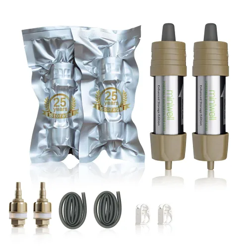Vista 11 de Miniwell Filtro de agua portátil L630 con embalaje al vacío mejorado, almacenamiento de 25 años, opciones de uso versátiles y duraderas, paquete