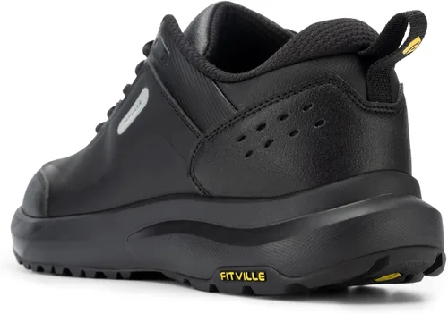 Vista 6 de FitVille Zapatos de senderismo extra anchos para hombre, zapatos para caminar al aire libre, zapatos de trabajo impermeables con puntera suave