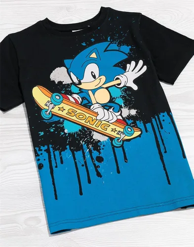 Vista 3 de Sonic The Hedgehog Skating Boys T-Shirt - 10-11 Years