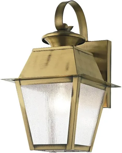 Vista 7 de Livex Lighting 2162-04 Mansfield - Linterna de pared para exteriores, 1 luz, color negro
