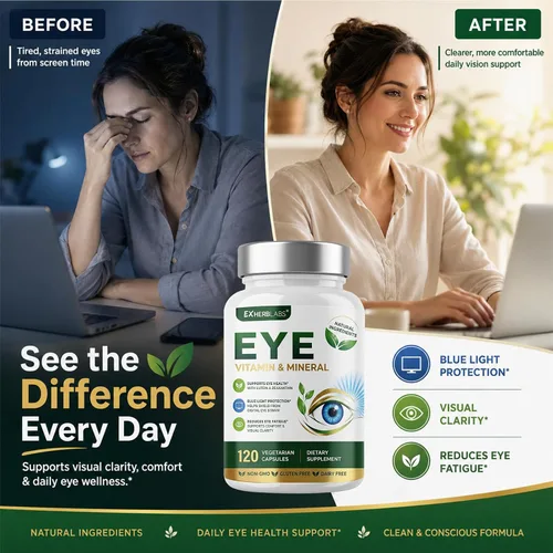 Vista 5 de Lutein and Zeaxanthin Supplements, Eye Health Care, 120 Capsules
