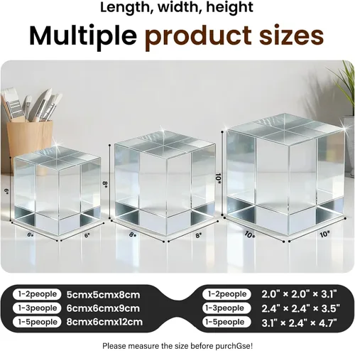 Vista 4 de Regalo de foto de cristal 3D personalizada – Imagen personalizada en cristal para boda, aniversario, memorial (mascota o ser querido), Navidad