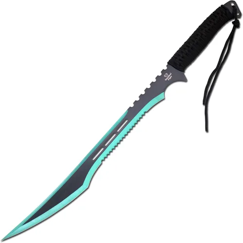 Vista 2 de Snake Eye Tactical - Espada de fantasía con funda de nailón, machete para exteriores y camping Verde