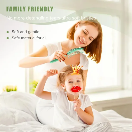 Vista 3 de SHINLEA Cepillo para el Cabello, Cepillo Desenredante Anti-Enredos, Cepillo Espiral para Cabello Húmedo y Seco, Mujeres, Hombres, Niños, Se Desliza