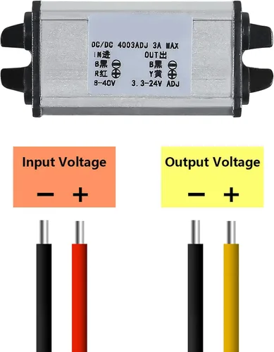 Vista 3 de Convertidor de voltaje de 8 V, 22 V a 3 V, 15 V CC, resistente al agua, CC reductor, regulador de voltaje, 3 A, convertidor de fuente