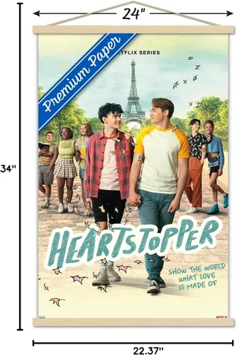 Vista 7 de Trends International Netflix Heartstopper: Season 2 - Póster de pared de una hoja, 22.37 x 34.00 pulgadas, paquete de impresión premium y colgador