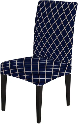 Vista 34 de CAPSCEOLL Christmas Dining Chair Covers,Snowflakes Festive Winter Pattern Stretch Chair Covers for Dining Room Set of 2 Washable Spandex Parson