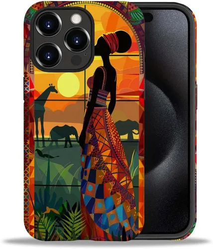 Vista 25 de CARLOCA Funda compatible con iPhone 15 Pro Max, funda protectora de gato en A para iPhone 15 Pro Max, TPU suave + PC duro 2 en 1, funda protectora