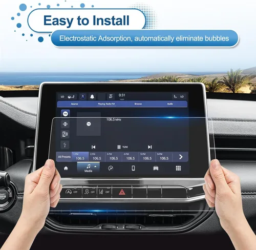 Vista 7 de Protector de pantalla de brújula 2022-2025 2026 para Jeep Compass (Latitude Lux/Limited/Trailhawk/High Altitude) Pantalla táctil de 10.1 pulgadas