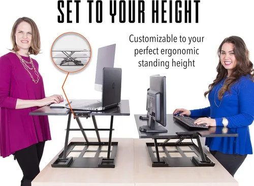 Vista 6 de Escritorio de pie Desk X-Elite XL - Escritorio de pie Stand Steady Versión más grande X-Elite, convierta cualquier mesa en un escritorio