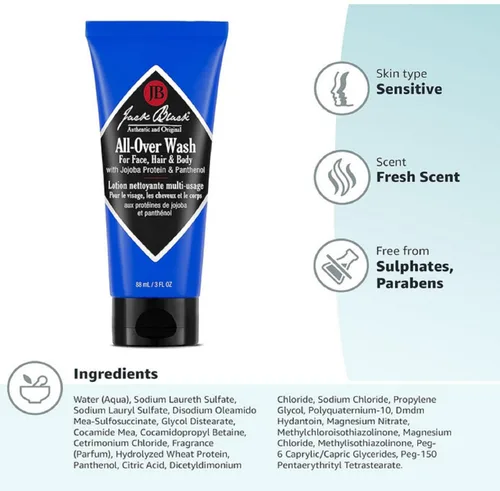Vista 10 de Jack Black Body & Hair Cleanser – Mens Body Wash, Mens Shampoo, Skin Care, Hair Care, Body Wash Men, Sulfate–Free