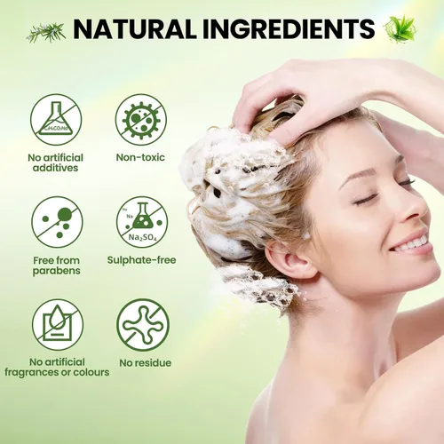 Vista 6 de Acondicionador de romero para el crecimiento del cabello: acondicionador hidratante espesante para hombres y mujeres con aceite de árbol de té