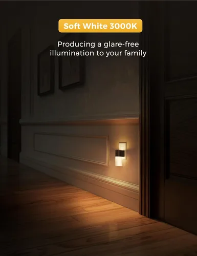 Vista 4 de L LOHAS LED Las luces nocturnas se enchufan en la pared, luz nocturna regulable 0-100LM Dusk to Dawn Sensor, Soft White 3000K, Plug in Nightlights