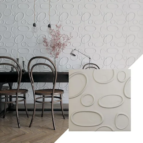 Vista 10 de Ekena Millwork WP20X20FEWH 19 5/8 pulgadas de ancho x 19 5/8 pulgadas de alto Felix EnduraWall Decorativo 3D Panel de pared cubre 2.67 pies cuadrados