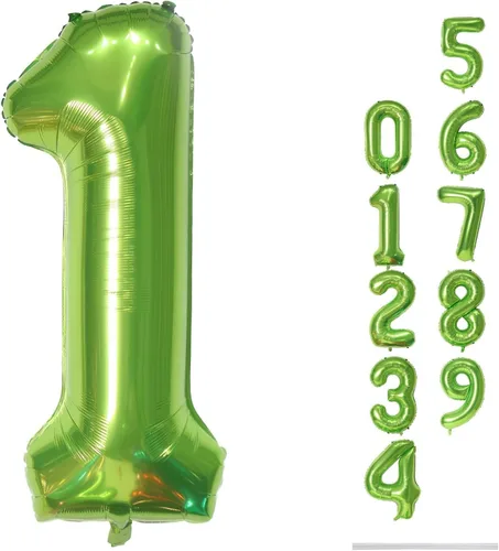 Vista 10 de Globo negro del número 0 para niñas y niños, 40 pulgadas, grande, número 0-9, de papel de aluminio, de Mylar para helio, juego de globos digitales