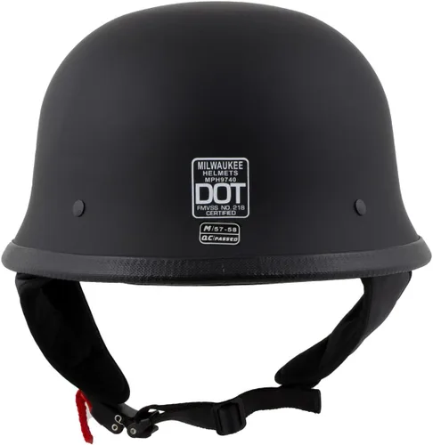 Vista 2 de Milwaukee Helmets MPH9740DOT Motorrad DOT - Casco de motociclista de media cara, color negro mate, talla S