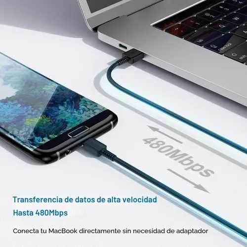 Vista 4 de Cargador tipo C de carga rápida, paquete de 2 bloques de carga USB C Android para teléfono y cable de carga de 3 pies, para Samsung Galaxy S8/S9/S10