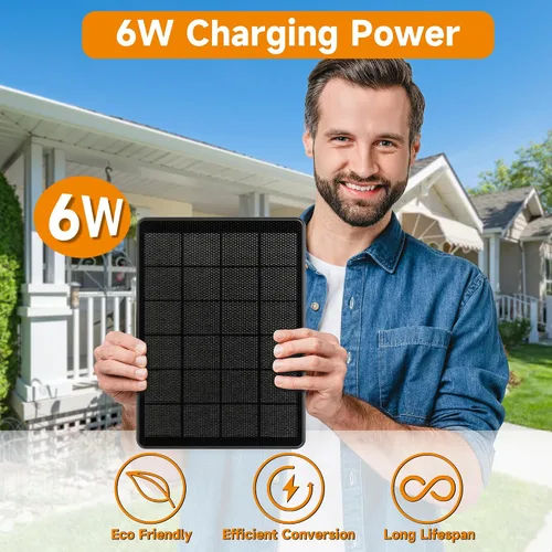 Vista 3 de Panel solar para Blink Outdoor 2K+/4 (4ª generación)/exterior (3ª generación) XT3 y XT2/XT, cargador solar de 6 W para Blink con montaje ajustable