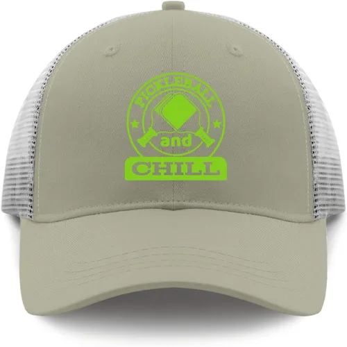 Vista 9 de devor Gorras de béisbol para hombre con diseño gráfico de pickleball y Chill