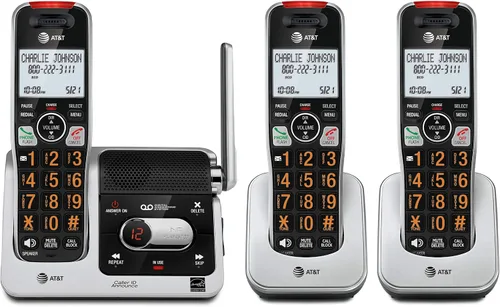 Vista 19 de AT&T BL102 DECT 6.0 Teléfono inalámbrico para el hogar con contestador, bloqueo de llamadas, locutor de identificación de llamadas, asistencia