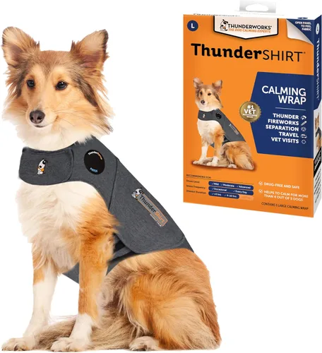 Vista 9 de ThunderShirt para perros, XX Pequeño, Gris Heather Clásico - Chaleco Calmante para la Ansiedad de Perros