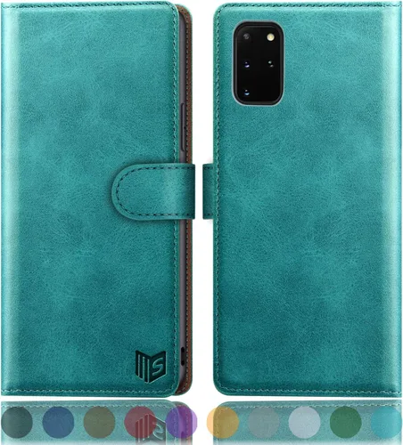 Vista 17 de SUANPOT Funda de piel tipo cartera para Samsung Galaxy S20+/S20 Plus de 6.7 pulgadas (sin S20 6.2 pulgadas/S20 Ultra 6.9 ") con tarjetero RFID