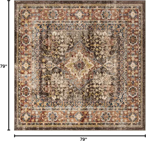 Vista 45 de SAFAVIEH Bijar Collection - Alfombra decorativa de 2 pies 3 pulgadas x 4 pies, marfil y óxido, diseño oriental envejecido, no desprende pelusa