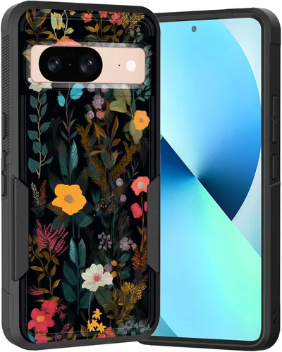 Vista 192 de Funda para Pixel 6A, Híbrida de Doble Capa de Servicio Pesado Resistente a Prueba de Golpes PC Duro + Funda Protectora de Silicona Suave para Google