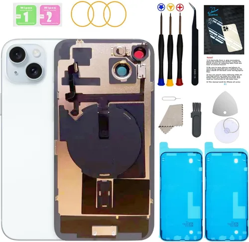Vista 41 de Reemplazo de cristal trasero para iPhone 15Pro Max con herramientas Repir Big Hole OEM Rear Cover Glass Pre-Installed Internal Parts Easier