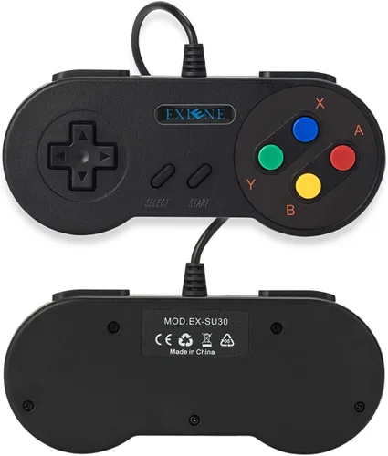 Vista 2 de Exlene Usb Controller Gamepads Joystick 10ft3m 2pack Usb Snes Controlador Super Snes Classic Controller para PC Windows Ubuntu Raspberry Pi 3