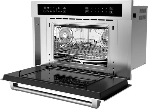 Vista 7 de Horno de convección integrado de 30 pulgadas y combinación de microondas, horno de convección de microondas de 1.6 pies cúbicos con bloqueo