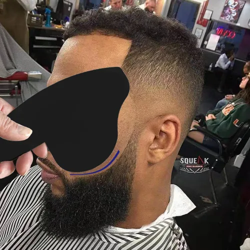 Vista 2 de Tarjeta de línea capilar multiusos con diseño de línea capilar de peluquero adecuada para diferentes tipos de diseño Barber Design Barber Styling