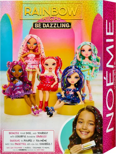 Vista 13 de Rainbow High Be Dazzling Fashion Dolls- Noemie Violette (Purple) with Bedazzler Tool and Sparkle Gems