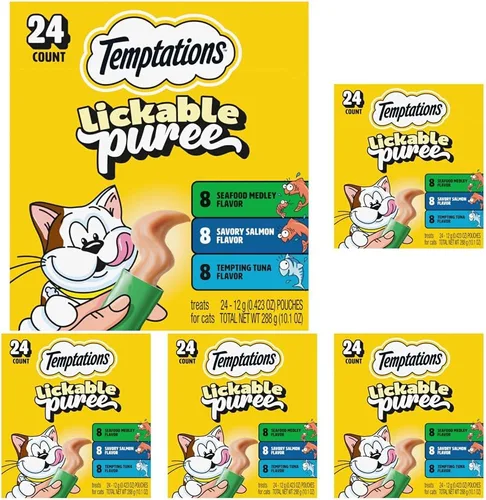Vista 15 de Temptations - Golosinas cremosas para gatos, hígado de res, 4 unidades, paquete de 11
