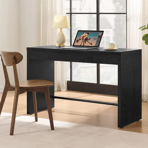 Vista 3 de SICOTAS Mesa de Escritorio para Computadora - Mesa de Estudio de Madera de 47 Pulgadas para Dormitorio, Escritorio de Oficina Estilo Granja