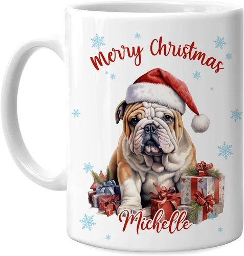 Vista 9 de Hyturtle Regalos personalizados para amantes de los osos – Taza de café de cerámica con nombre personalizado de oso con sombrero de Papá Noel