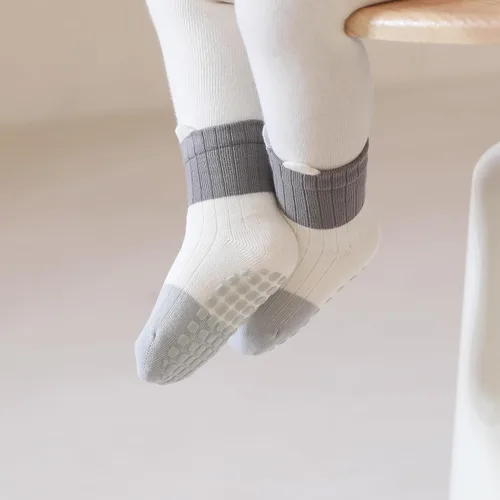Vista 2 de VWU Calcetines de algodón unisex para bebés de 0 a 5 años Paquete de 6 bloques