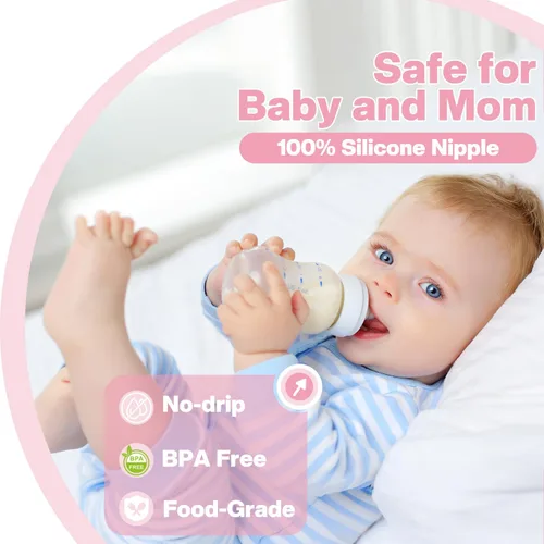 Vista 8 de Tetina para sorber compatible con biberones de cuello ancho de Dr. Brown y biberones con boquilla para sorber Sippy + Pezón de paja