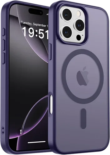Vista 200 de zapica Funda magnética para iPhone Air, con protector de pantalla de vidrio templado, compatible con MagSafe, translúcida mate, a prueba de golpes