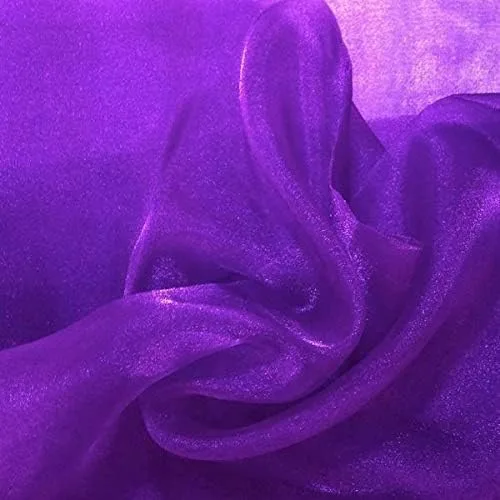 Vista 16 de Valentina Textile Inc, Tela de organza transparente brillante para moda, manualidades, decoración, 60 pulgadas de ancho (1 yarda, aguamarina)