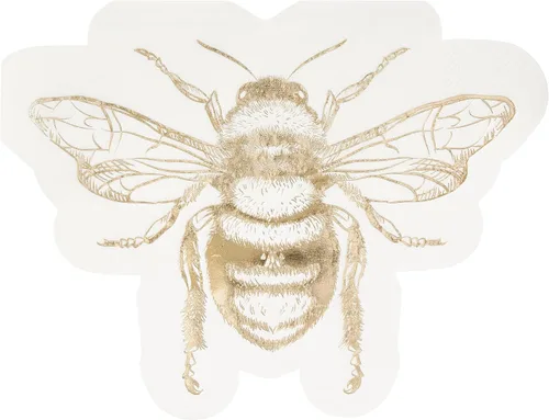 Vista 7 de Honecomb Hive - Servilletas de almuerzo troqueladas de lámina dorada, 20 unidades (TW7-25361) (paquete de 2)