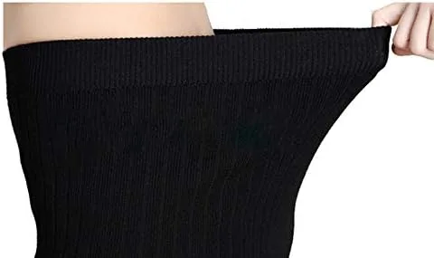 Vista 4 de Usatisfy Falda midi elástica de punto para mujer con banda elástica en la cintura y abertura