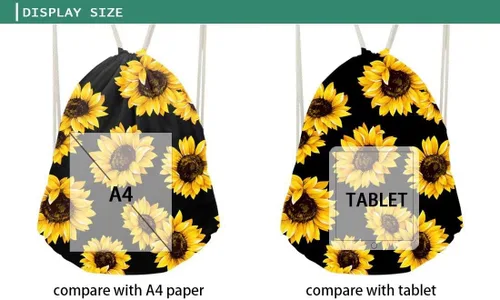 Vista 3 de Dellukee Bolsa de gimnasio para adolescentes, mochila estampada con cordón para viajes, deportes, Baloncesto, Cordón