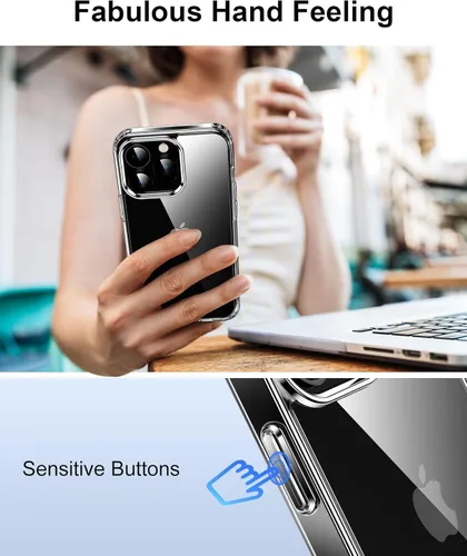 Vista 466 de HOOMIL Funda para iPhone 7 Plus/iPhone 8 Plus de 5.5 Pulgadas, sin amarillamiento, protección contra caídas, cubierta trasera dura transparente