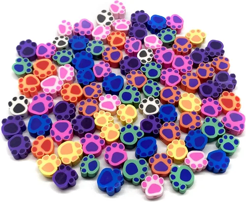 Vista 26 de 100 piezas de cuentas de arcilla polimérica Heishi espaciadoras mixtas, suministros para hacer pulseras, pendientes, collares de bricolaje, Bandera