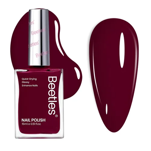 Vista 15 de Beetles - Esmalte de uñas morado – Violeta nublado de 0.51 onzas líquidas, esmalte de uñas morado pastel con purpurina de secado rápido para uñas