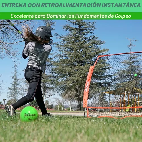 Vista 5 de GoSports pelotas de entrenamiento con peso de 2.8 pulgadas - Entrenamiento de bateo y lanzamiento para todos los niveles de habilidad - Mejora