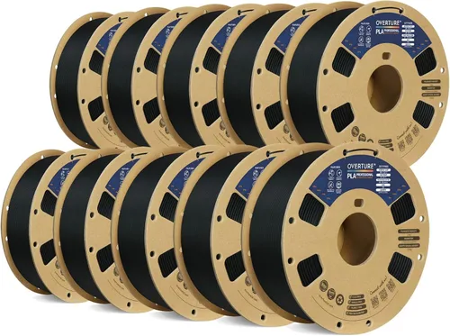 Vista 22 de Overture PLA Plus (PLA+) Filamento de 1/16 pulgadas, dureza mejorada con rollo PLA, con superficie de construcción 3D de 7.87 × 7.87 pulgadas, PLA